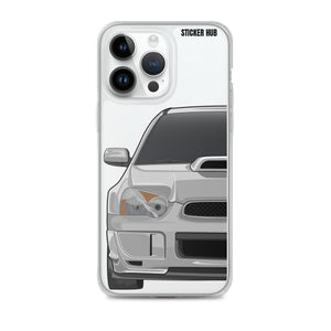 Silver 03-05 Subaru WRX STI - iPhone Case