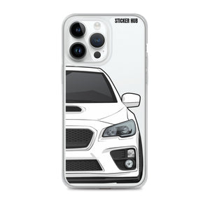 White 15-17 Subaru WRX STI - iPhone Case