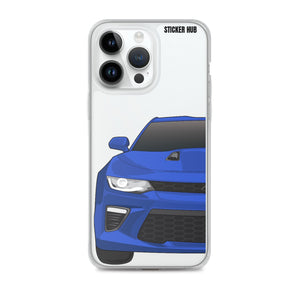 Hyper Blue 6th Gen Camaro SS - iPhone Case