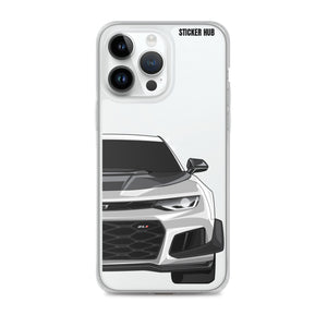 Silver 6th Gen Camaro ZL1 1LE - iPhone Case