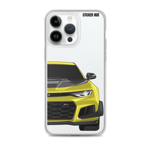 Load image into Gallery viewer, Yellow 6th Gen Camaro ZL1 1LE - iPhone Case