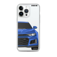 Load image into Gallery viewer, Hyper Blue 6th Gen Camaro ZL1 - iPhone Case