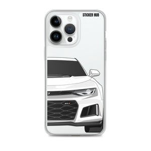 White 6th Gen Camaro ZL1 - iPhone Case