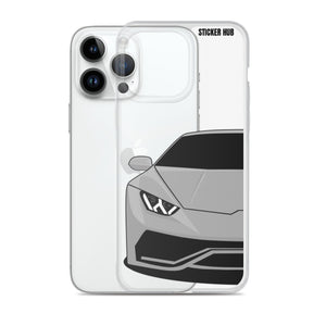 Silver Lamborghini Huracan - iPhone Case