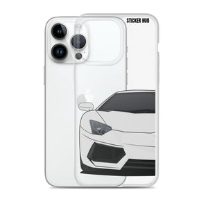 Silver Lamborghini Aventadoor - iPhone Case