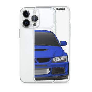 Blue Mitsubishi Evo - iPhone Case