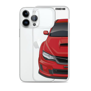 Red 09-14 Subaru WRX STI - iPhone Case