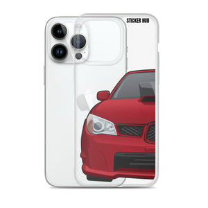 Garnet Red 06-07 Subaru WRX STI- iPhone Case