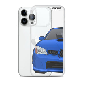 WR Blue 06-07 Subaru WRX STI - iPhone Case