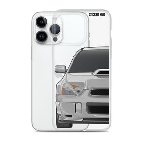 Silver 03-05 Subaru WRX STI - iPhone Case