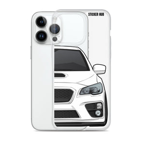 White 15-17 Subaru WRX STI - iPhone Case