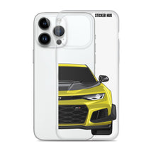 Load image into Gallery viewer, Yellow 6th Gen Camaro ZL1 1LE - iPhone Case