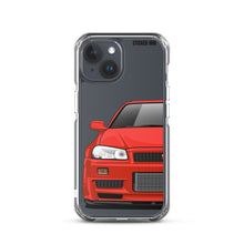 Load image into Gallery viewer, Red R34 Nissan GTR - iPhone Case