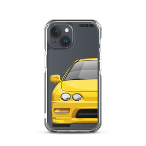 Yellow Acura Integra - iPhone Case