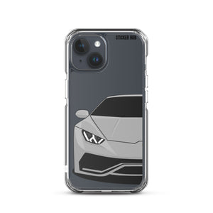 Silver Lamborghini Huracan - iPhone Case