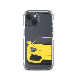 Yellow Lamborghini Aventadoor - iPhone Case