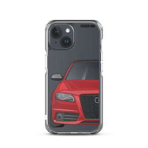 Brilliant Red B8 Audi S4 - iPhone Case