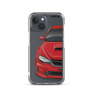 Red 09-14 Subaru WRX STI - iPhone Case