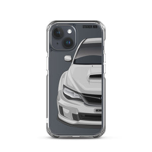 Silver 09-14 Subaru WRX STI - iPhone Case