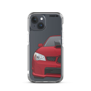 Garnet Red 06-07 Subaru WRX STI- iPhone Case