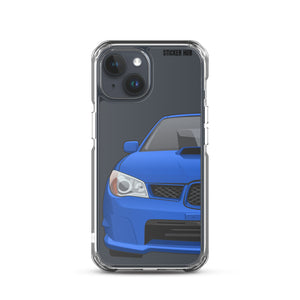 WR Blue 06-07 Subaru WRX STI - iPhone Case