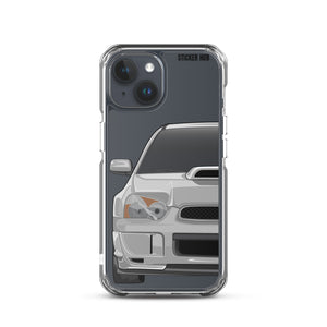 Silver 03-05 Subaru WRX STI - iPhone Case