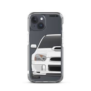 White 03-05 Subaru WRX STI - iPhone Case