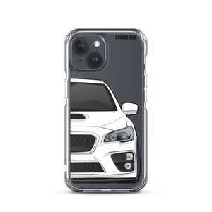 White 15-17 Subaru WRX STI - iPhone Case