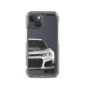 Silver 6th Gen Camaro ZL1 1LE - iPhone Case