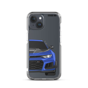 Hyper Blue 6th Gen Camaro ZL1 1LE - iPhone Case