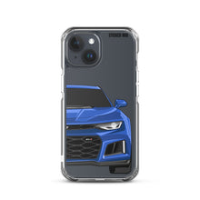 Load image into Gallery viewer, Hyper Blue 6th Gen Camaro ZL1 - iPhone Case