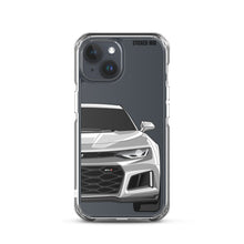 Load image into Gallery viewer, Silver 6th Gen Camaro ZL1 - iPhone Case