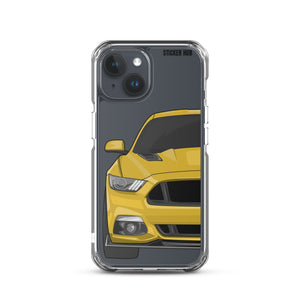 Yellow 15-17 Mustang 5.0 - iPhone Case