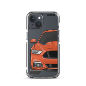 Orange 15-17 Mustang 5.0 - iPhone Case