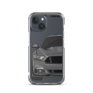 Gray 15-17 Mustang 5.0 - iPhone Case