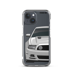 Silver 13-14 Mustang 5.0 - iPhone Case