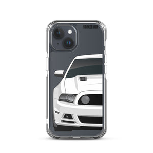 White 13-14 Mustang 5.0 - iPhone Case