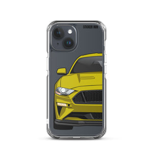 Yellow 18-21 Mustang 5.0 - iPhone Case