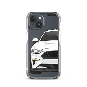 White 18-21 Mustang 5.0 - iPhone Case