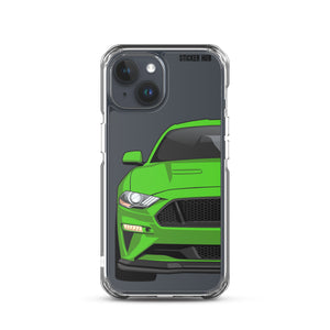 Green 18-21 Mustang 5.0 iPhone Case