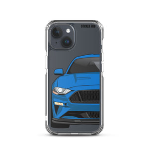 Blue 18-21 Mustang 5.0 - iPhone Case