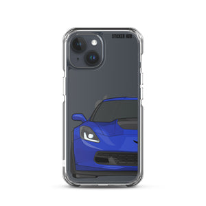 Admiral Blue C7 Corvette Z06 - iPhone Case