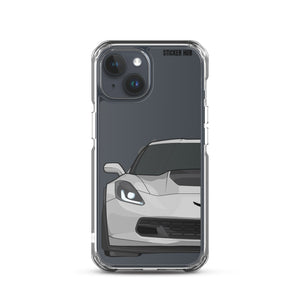 Silver C7 Corvette Z06 - iPhone Case