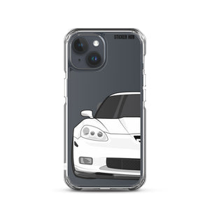 White C6 Corvette Z06 - iPhone Case