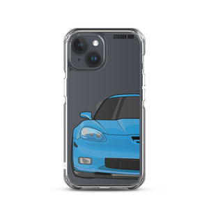 Jet Stream Blue C6 Corvette Z06 - iPhone Case