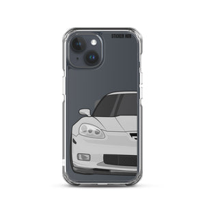 Silver C6 Corvette Z06 - iPhone Case