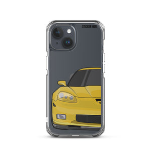 Velocity Yellow C6 Corvette Z06 - iPhone Case