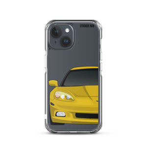 Velocity Yellow C6 Corvette - iPhone Case