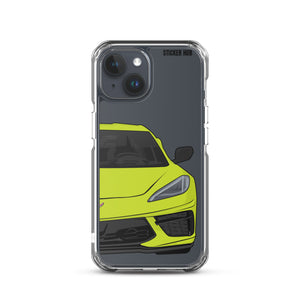 Accelerate Yellow C8 Corvette - iPhone Case