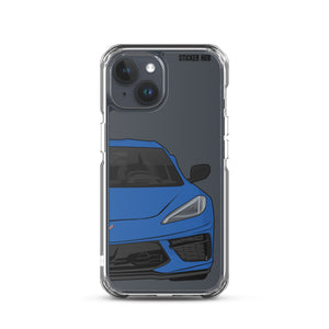 Elkhart Blue C8 Corvette - iPhone Case